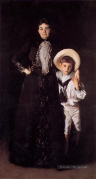 Mme Edward L Davis et son fils Livingston portrait John Singer Sargent Peinture à l'huile